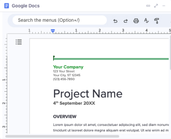 Google Doc embeded within Spinach