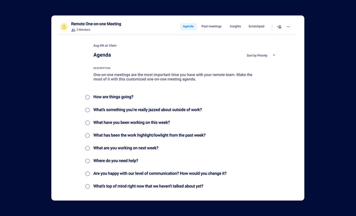 9 One-on-one meeting templates that build trust | Spinach