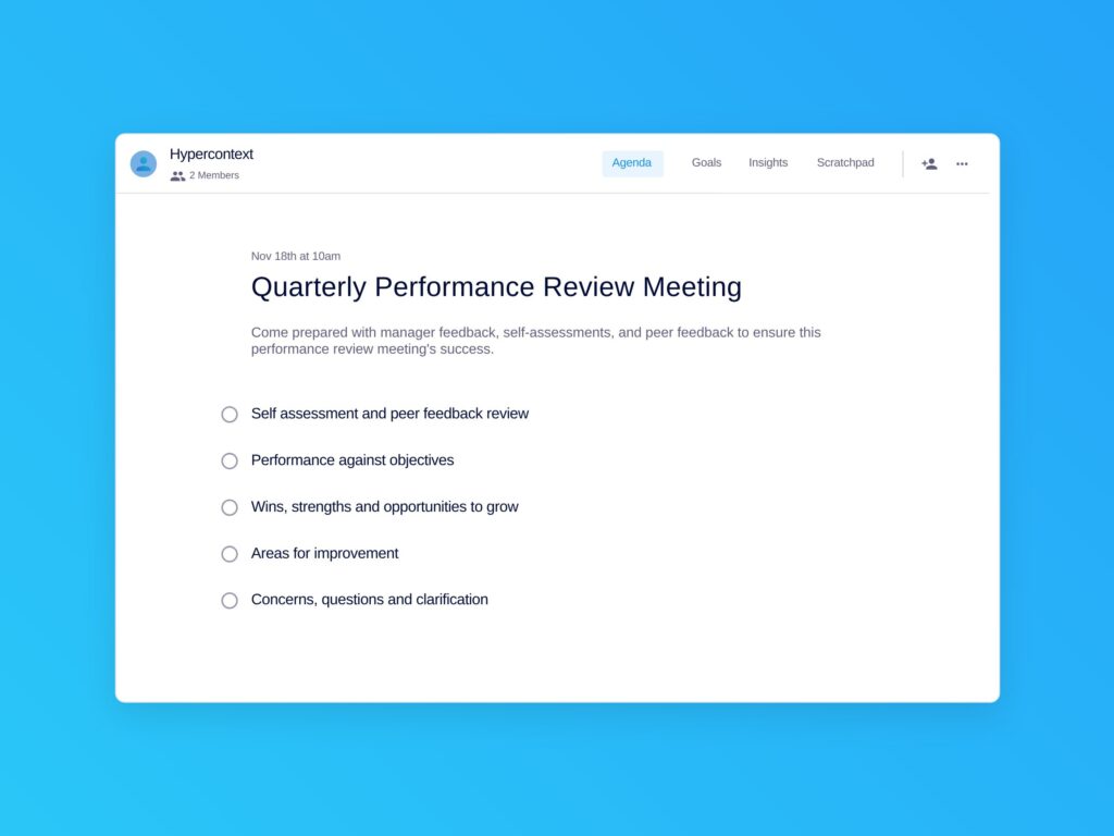 How to run a quarterly performance review (plus a template) | Spinach